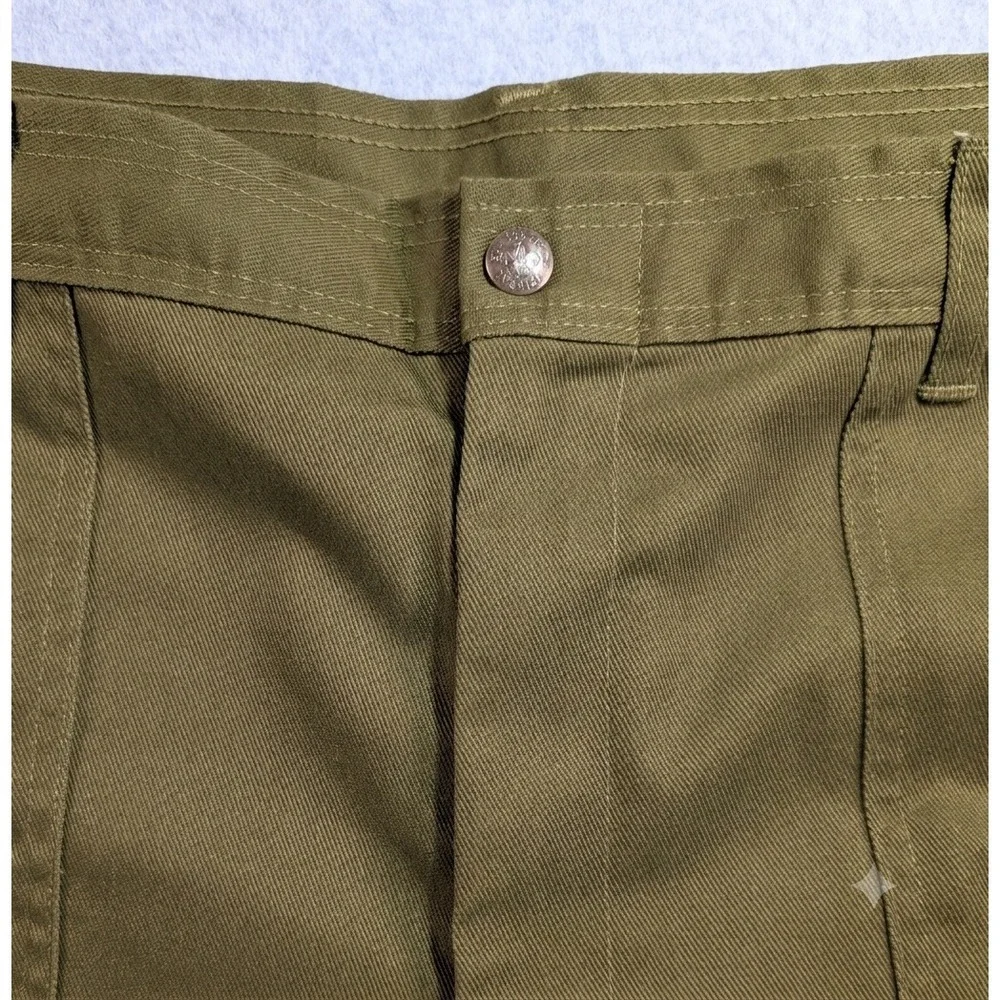 Vintage Boy Scouts of America Olive Green Cargo Pants Mens 36 Straight Leg Twill